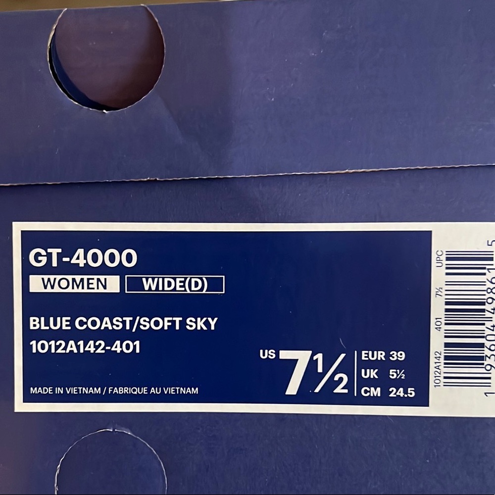 NIB NWT Asics GT-4000 womens 7.5 M sneaker